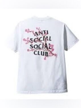 Anti Social Social Club Cherry Blossom T-Shirt, Size S, Grey, Authentic, NWT!